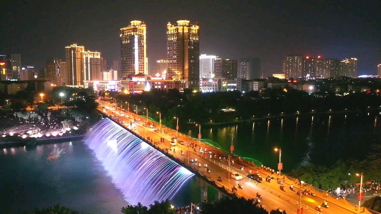 广西百色市夜景图片